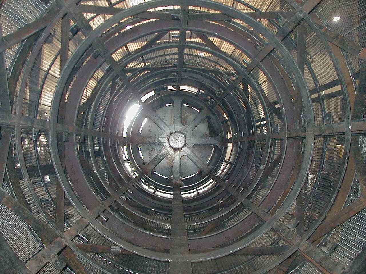 inside 9-foot rotary sand screen